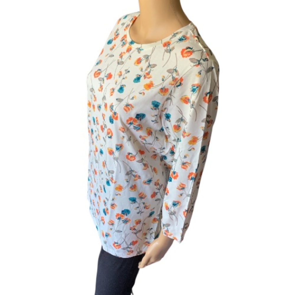 LANDSEND Women's 3Q Sleeve 100% Supima Cotton Tunic - Picture 7 of 10